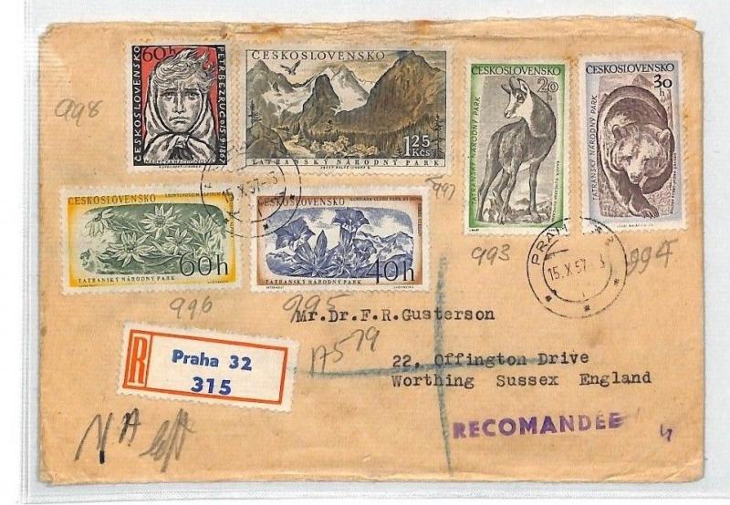 Czechoslovakia Cover *POSTOVNI URAD PRAHA 32* Prague CENSOR LABEL Air Mail BU100