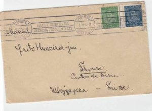 yugoslavia capajebo sarajevo 1934/35  to switzerland stamps cover ref r14924