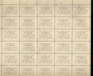 RW32 Sheet of 30. 1965 29 stamps NH. Difficult to obtain. Catalog $3000+