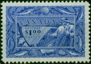 Canada 1951 $1 Ultramarine SG433 Fine & Fresh LMM