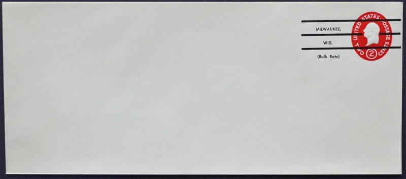 1950 US Sc. #U533 die 4 stamped envelope, 2 cent mint, Milwaukee precancel, nice