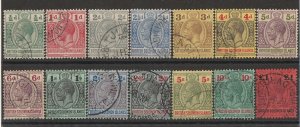 SOLOMON ISLANDS 1914 KGV set ½d - £1, wmk mult crown. 