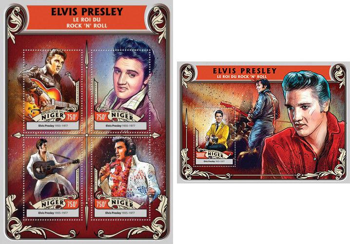 Elvis Presley Music Cinema Hollywood Niger MNH stamp set