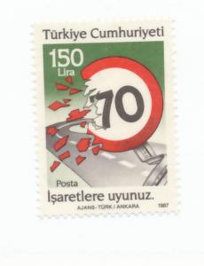 Turkey 1987 Scott 2370 used - 150l, Observe Speed limit 70