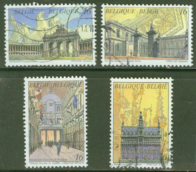 Belgium Scott 1614-17 used 1996 stamp set