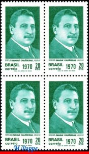 1171 BRAZIL 1970 PANDIA CALOGERAS, MINISTER OF WAR, MI# 1265 RHM C-683 BLOCK MNH