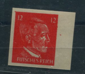 GERMANY HITLER SKULL ON 12 PF STAMP  MLH