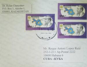 O) 1993 KAZAKHSTAN, PRESIDENT NASARBAJEV -MAP - SC- 40, TO CARIBE 