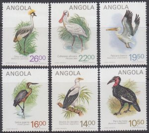 ANGOLA Sc# 683-8 CPL MNH SET of  6 DIFF LOCAL BIRDS