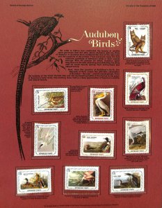 Postal Commemorative Society Stamp Panel MNH, Haiti, Audubon Birds