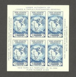#735 - BYRD EXPEDITION Never Hinged SHEETS - Scarce cv$11.00