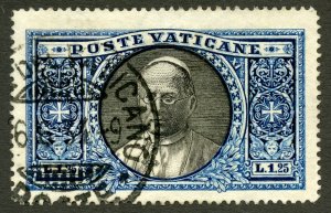 Vatican City Scott 29 ULH - 1933 1.25l Pope Pius XI - SCV $13.50
