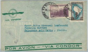 43428  - ARGENTINA - postal history - AIRMAIL COVER  Via condor to ITALY -  1938