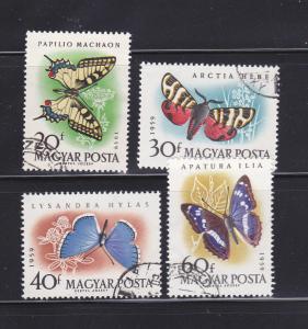 Hungary 1268-1271 Set U Insects, Butterflies