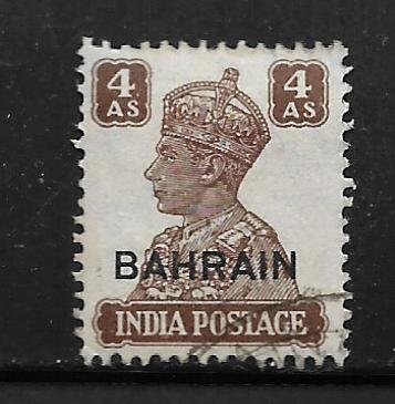 BAHRAIN, 48, USED, INDIAN STAMPS OF 1941-43, OVPTD