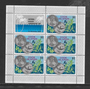 BIRDS - COOK ISLANDS #479  WILDLIFE CONSERVATION DAY S/S MNH