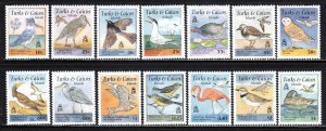 Turks & Caico # 1153-66 ~ Short Set of 14 of 15 ~ Birds ~ 1995 ~ Mint, NH