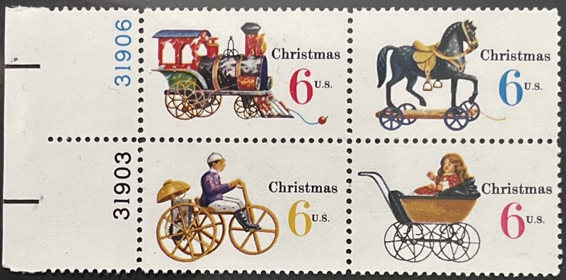 Scott #1415-1418 1972 8¢ Christmas MNH OG Se-tenant Block of 4