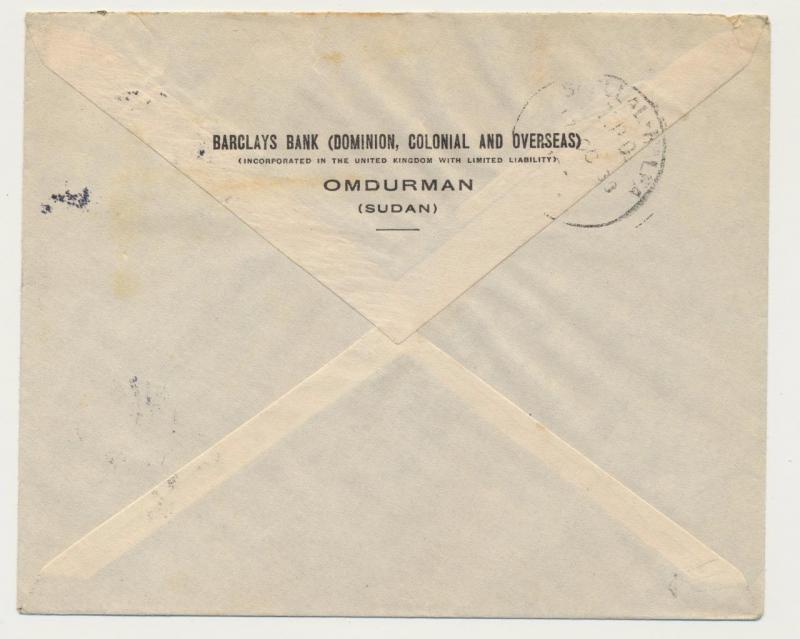 BRITISH SUDAN -ALEXANDRIA 1939, SHELLAL HALFA TPO VDS ON CENSOR COVER (SEE BELOW