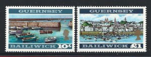 1969 GUERNSEY, n. 17a/18A Various Lace Views MNH/**