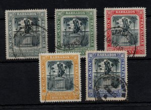 Barbados 1907 Nelson Centenary fine used part set SG145-149 WS38145