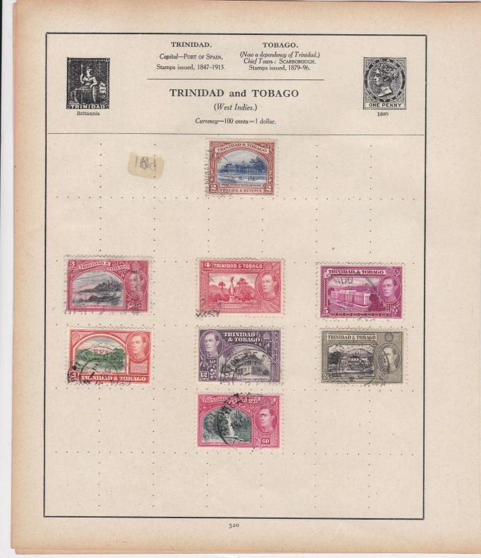 Trinidad & Tobago Stamps on Album Page ref R18920