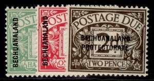 BECHUANALAND PROTECTORATE GV SG D1-D3, 1926 postage due set, M MINT. Cat £50.