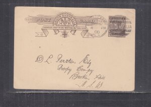 SOUTH AUSTRALIA, POSTAL CARD, 1900 1d. Brown ADELAIDE to Broken Hill