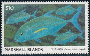 Marshall Islands 1989 MNH Sc 184 $10 Blue Jack - Fish