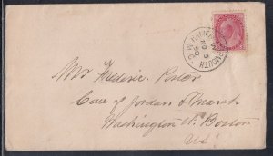 Canada - Nov 5,1898 Hfx & Yarmouth RPO  on Cover to States