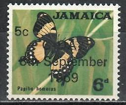 Jamaica Stamp 283a  - C-Day overprint on butterfly