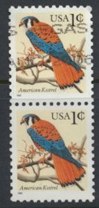 USA SC# 2477 Used  pair  Birds   Kestrel see details & scan