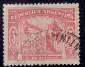 Argentina 1929, Discovery of Americas, 5c, sc#372, used