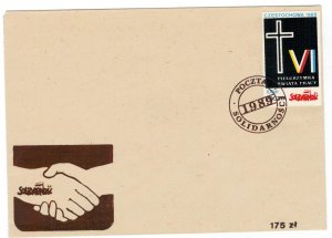 Poland 1989 Cover FDC Solidarity Post Solidarnosc Pilgrimage of Workers