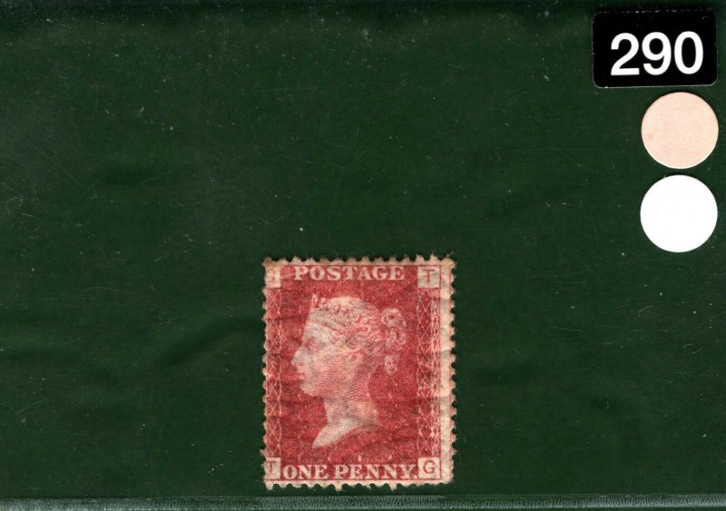 GB QV Stamp SG.43/44 1d Penny Red Plate 174 (1873) Mint MM OG* Cat £50 ORANGE290