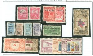 Colombia #C224-C225/C227-C229/ Used Single