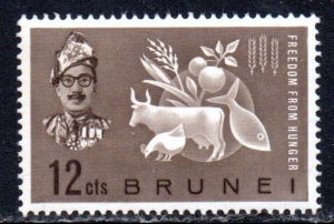 BRUNEI 100 MNH SCV $3.25 BIN $1.95 FREEDOM FROM HUNGER