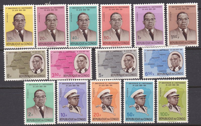 Congo Democratic Republic Sc #381-395 Mint Hinged