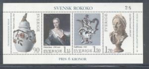 Sweden Sc 1298 1979 Swedish Rococo stamp sheet mint NH