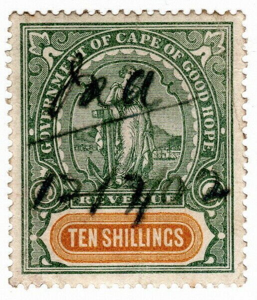 (I.B) Cape of Good Hope Revenue : Stamp Duty 10/- (1898)