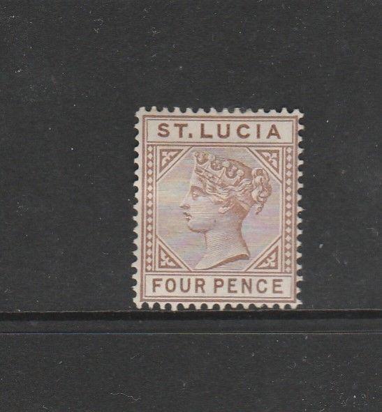 St Lucia 1891/8 QV Die 2 4d MM SG 48