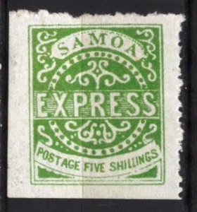 Samoa 1877 / 1891 W.E. Agar PrivatPost Express 5 Sh. Mi. 7 MH ( Unconfirmed )