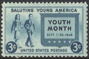 SC#963 3¢ Youth Month Single (1948) MNH