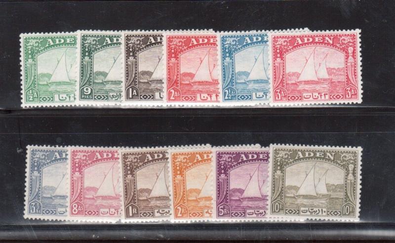 Aden #1 - #12 Very Fine Mint Lightly Hinged Set