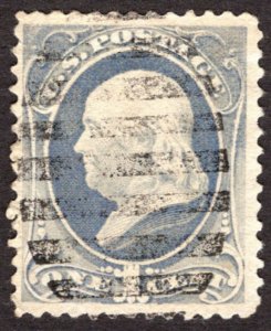 1881, US 1c, Franklin, Used, Sc 206