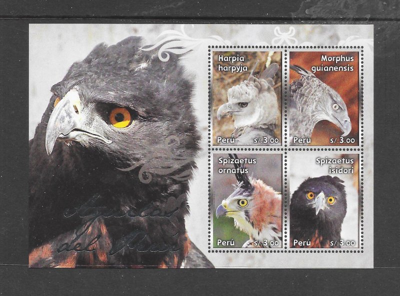 PERU #1830 BIRDS OF PREY S/S MNH