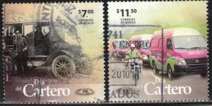 MEXICO 2704-2705, MAILMEN AND POSTAL EMPLOYEES DAY. USED. F-VF. (383)