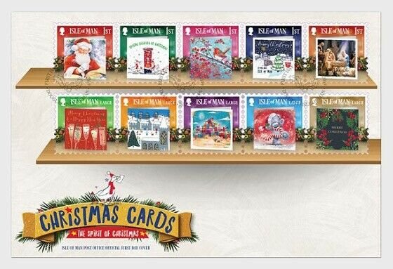 Stamps of Isle of Man 2019. - Christmas Cards 2019 - Christmas Spirit - First Da