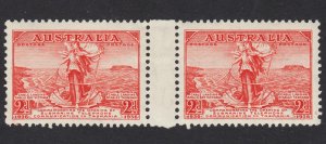 Australia Scott 157 GUTTER PAIR F+ mint OG H.