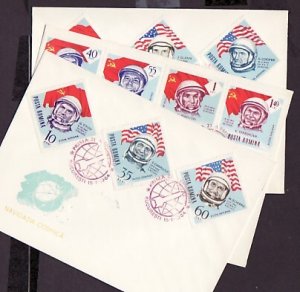 Romania, Scott cat. C151-C160. American-Russian Space Men. First day covers. ^